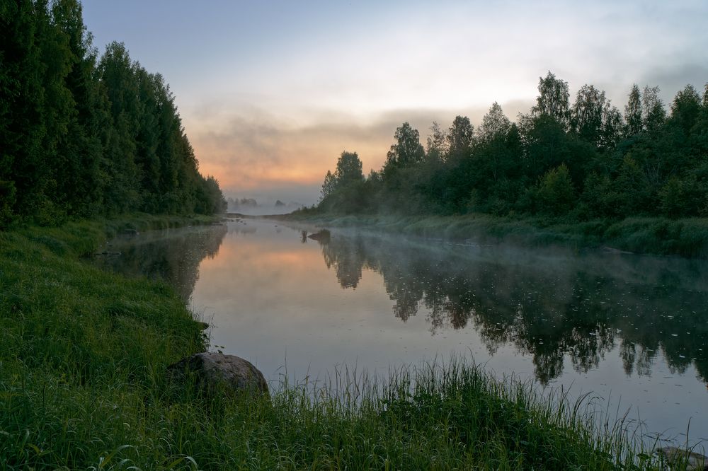 Утро на реке Важинка