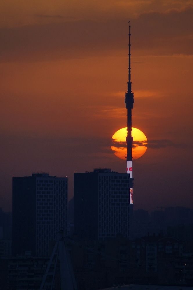 Останкинская телебашня - закат