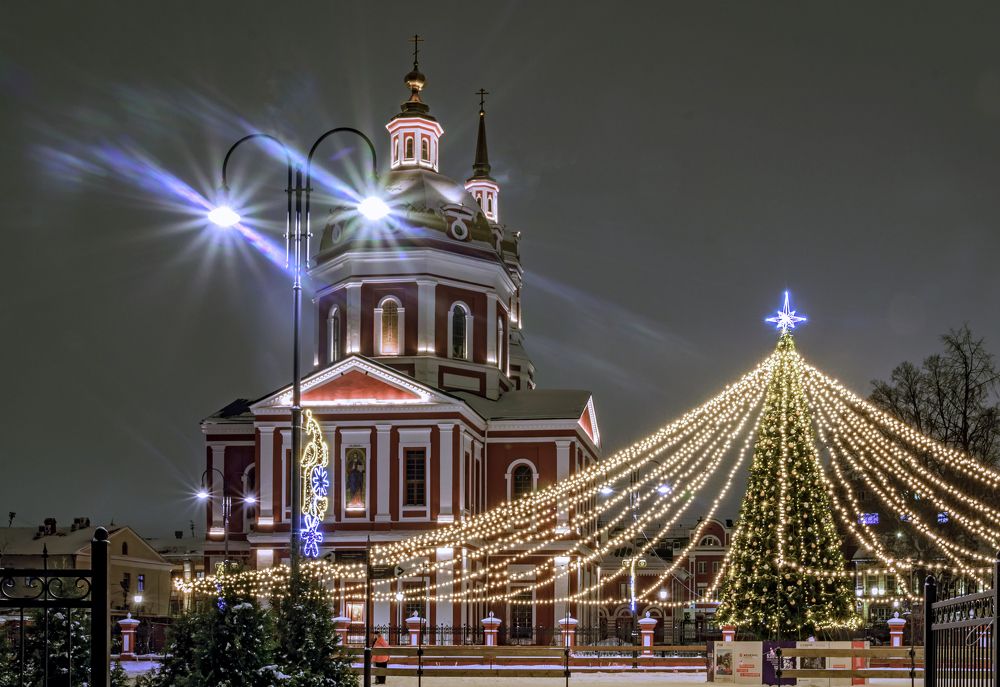 Новогодний вечер на Спасской площади