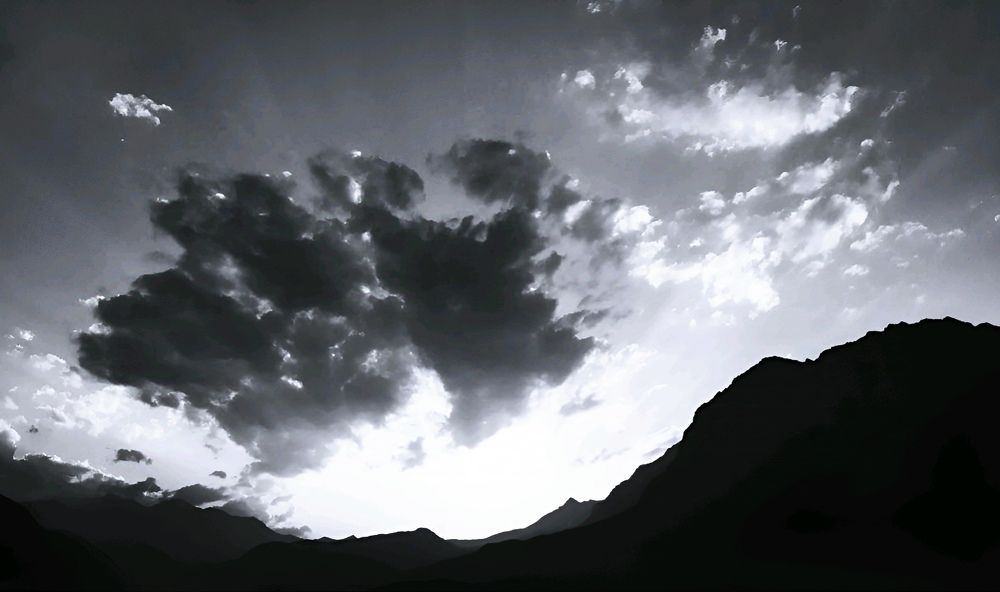 Закат в горах Северной Осетии