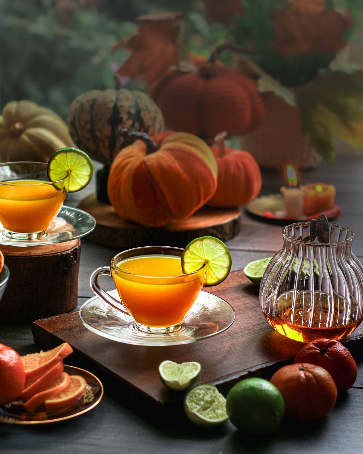 Orange tea .