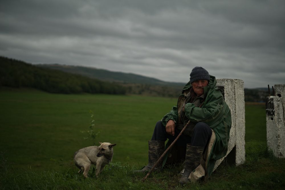 A herdsman and his dog
