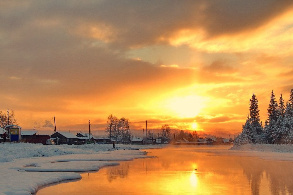 Вечерние красоты Сибирского края.