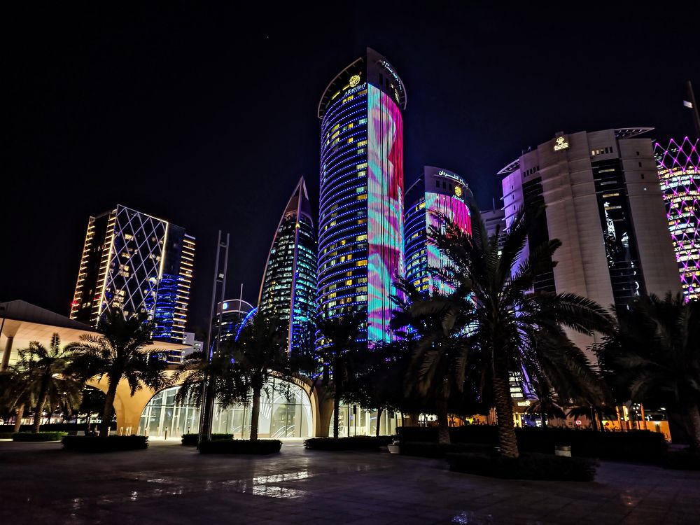 Qatar at night