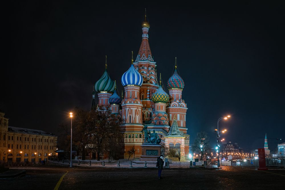 Ночь на Красной площади.