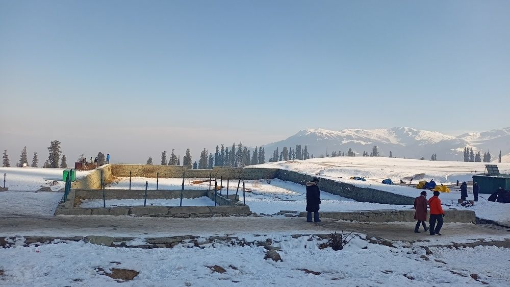 \"Serenity Among the Snowy Peaks\"