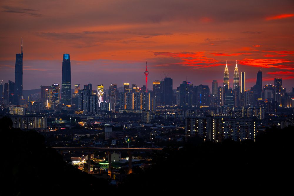 Night View of Kuala Lumpur City, Malaysia