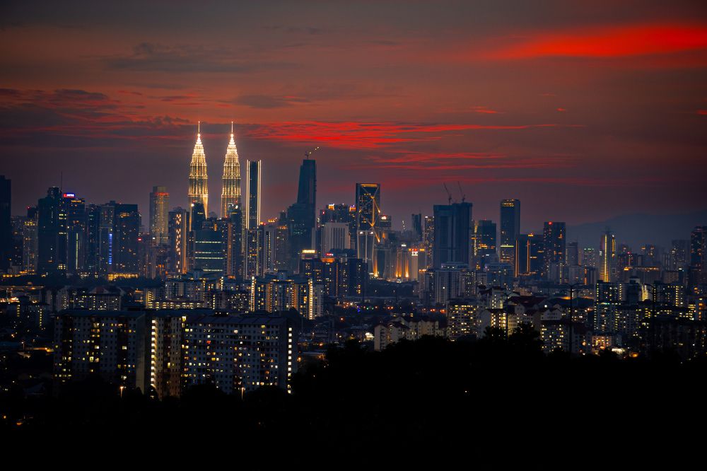 Night View of Kuala Lumpur City, Malaysia