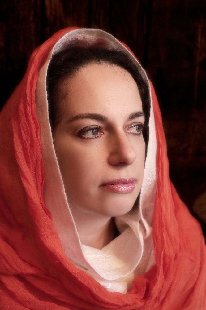 Портрет женщины в шелковом палантине (Portrait of a woman in a silk stole)