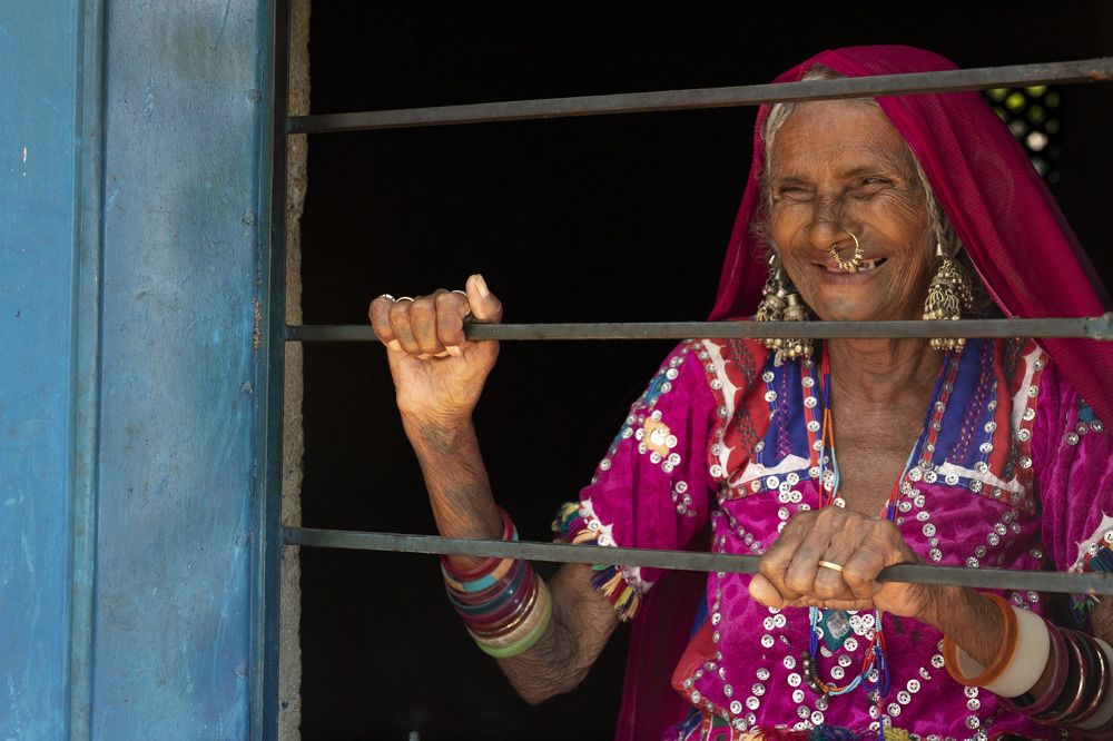 Timeless Smiles: Radiant Joy in Lambani Wisdom