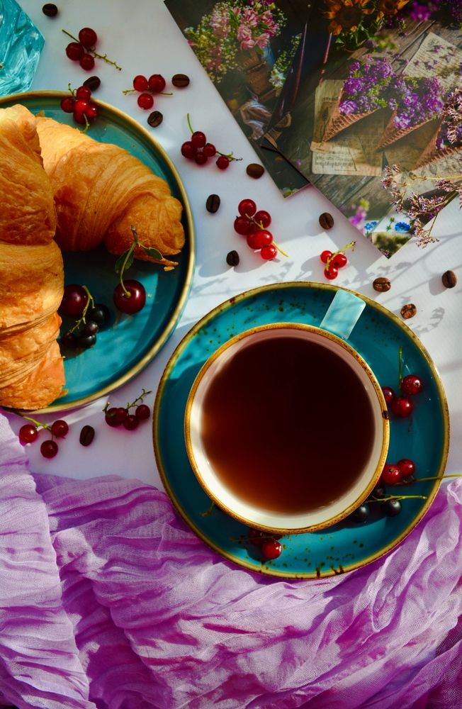 Coffee with croissants