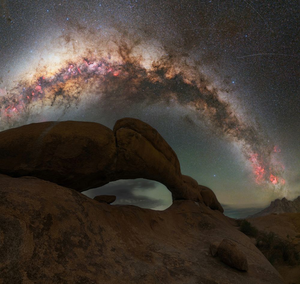 Milky Way over Spitzkoppen Arch, May 2024, Namibia