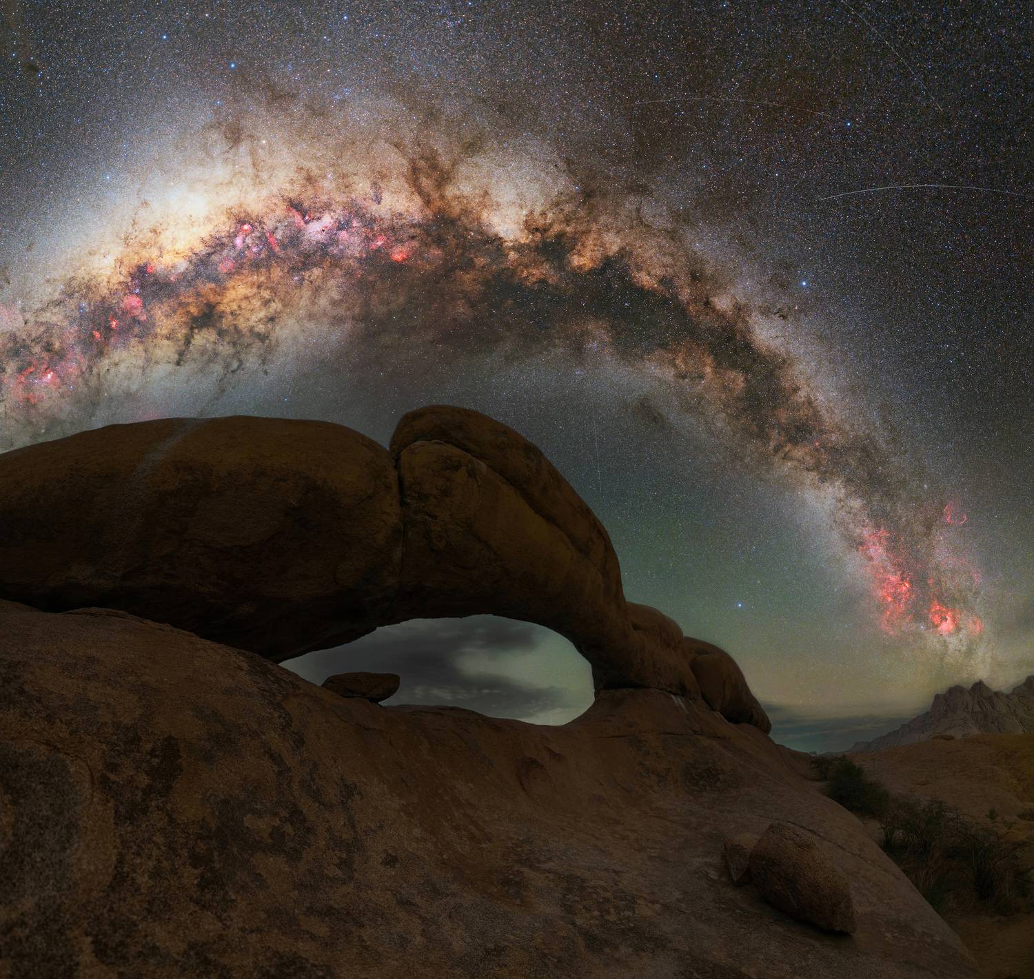 Milky Way over Spitzkoppen Arch, May 2024, Namibia