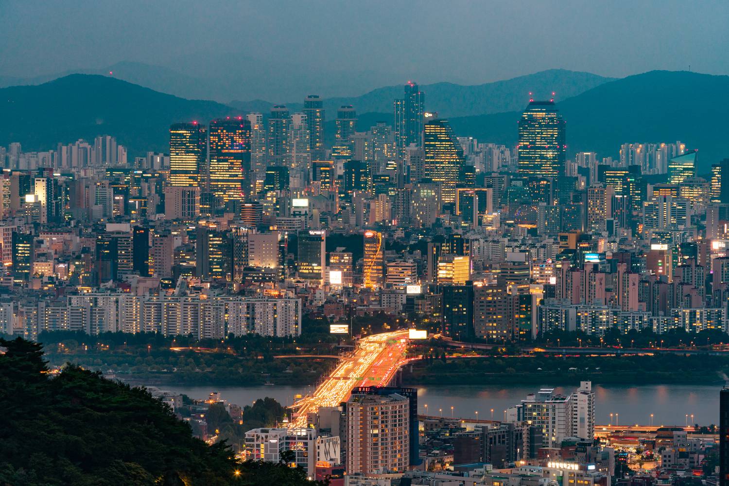 Огни ночного Сеула