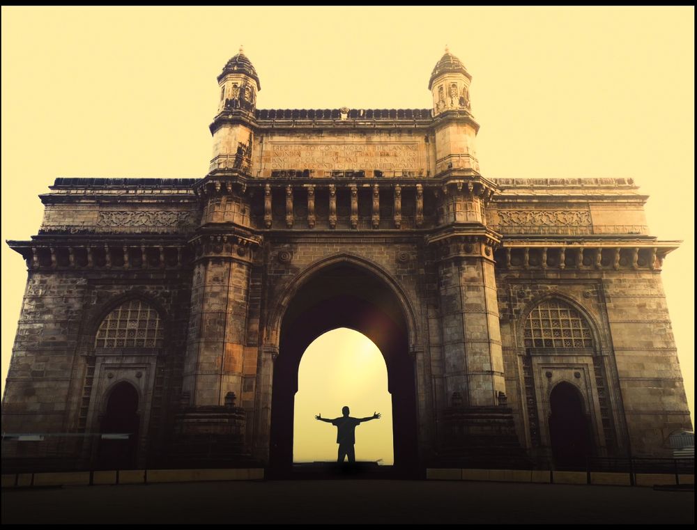 Into the gateway.