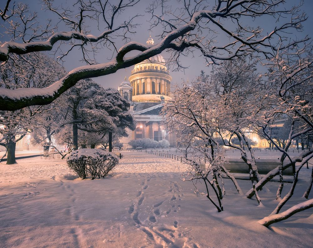 ... зима на Исаакиевской площади ...