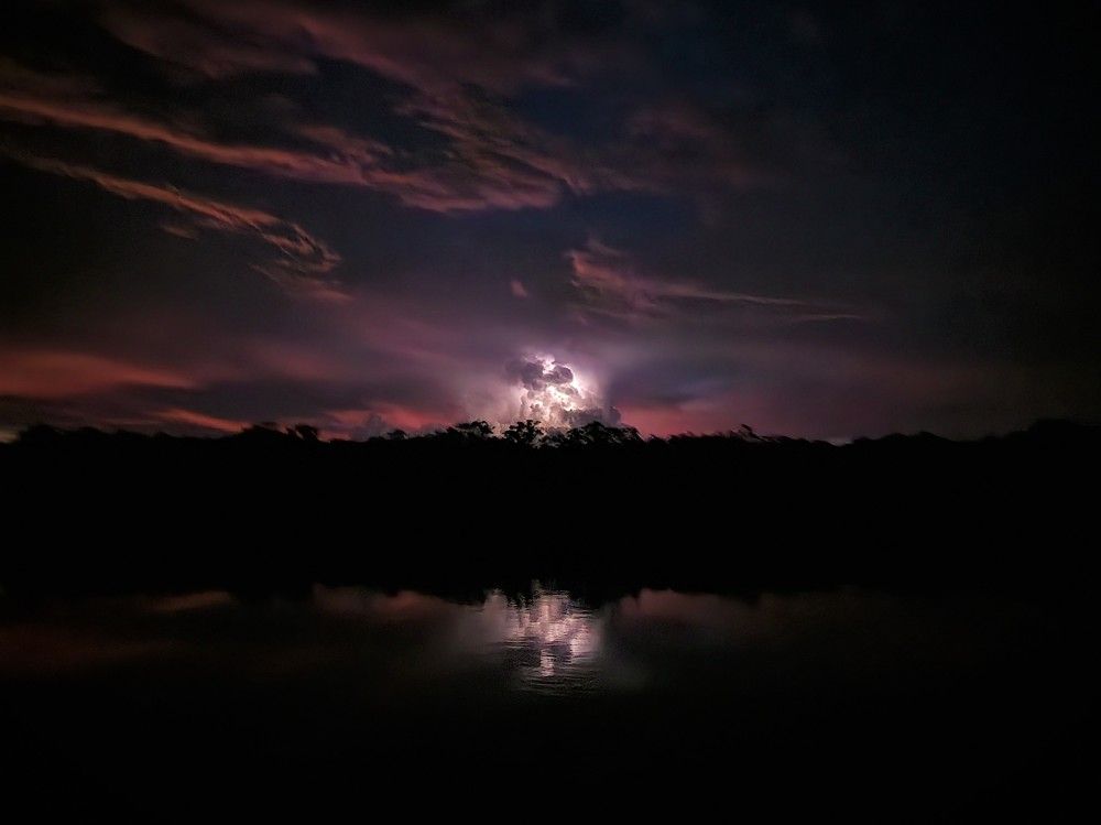 Night thunderstorm in Amazonia