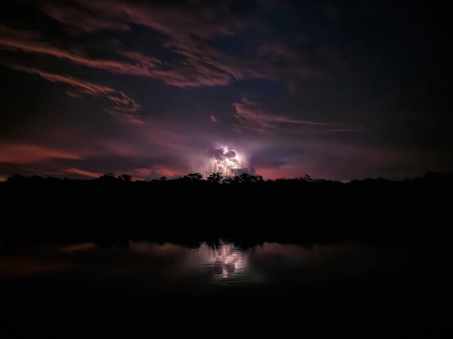 Night thunderstorm in Amazonia