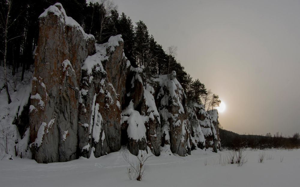 Морозный вечер.