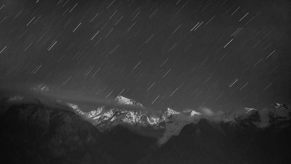 Starry rain over Kinnaur Kailash Range