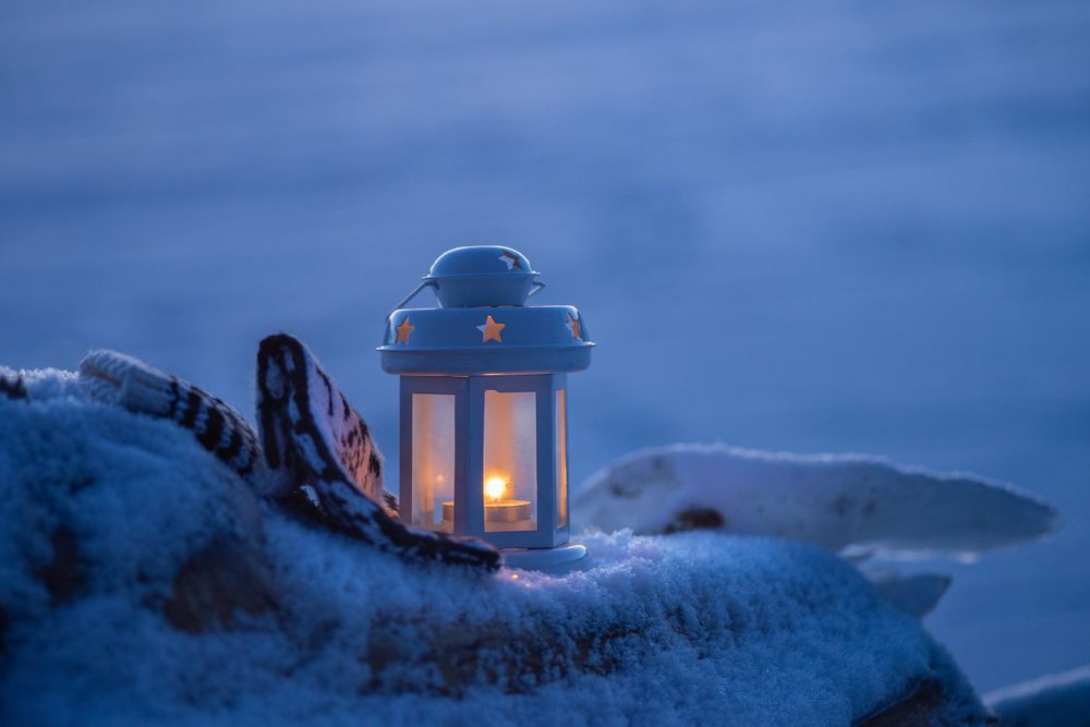 Candle in the snow