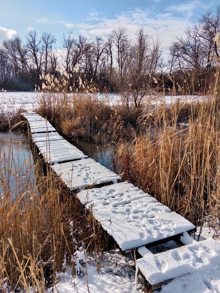 Заснеженный мостик