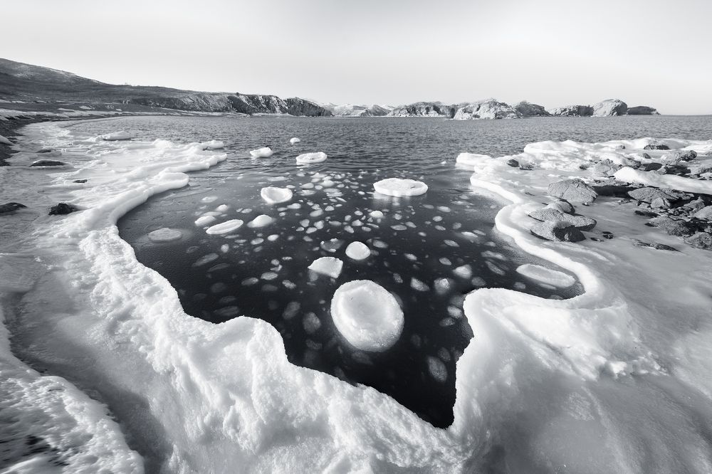 Узоры на льду. Приморье, январь 2023