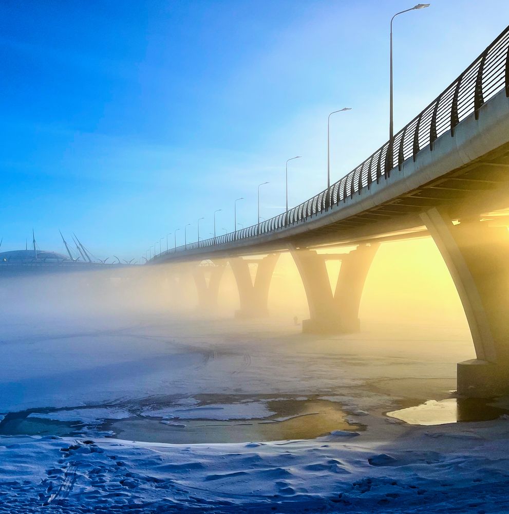 Зима под мостом