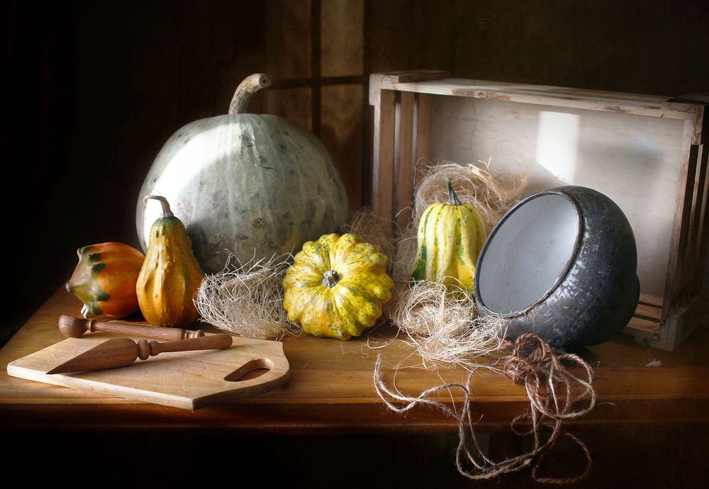 Натюрморт с тыквами