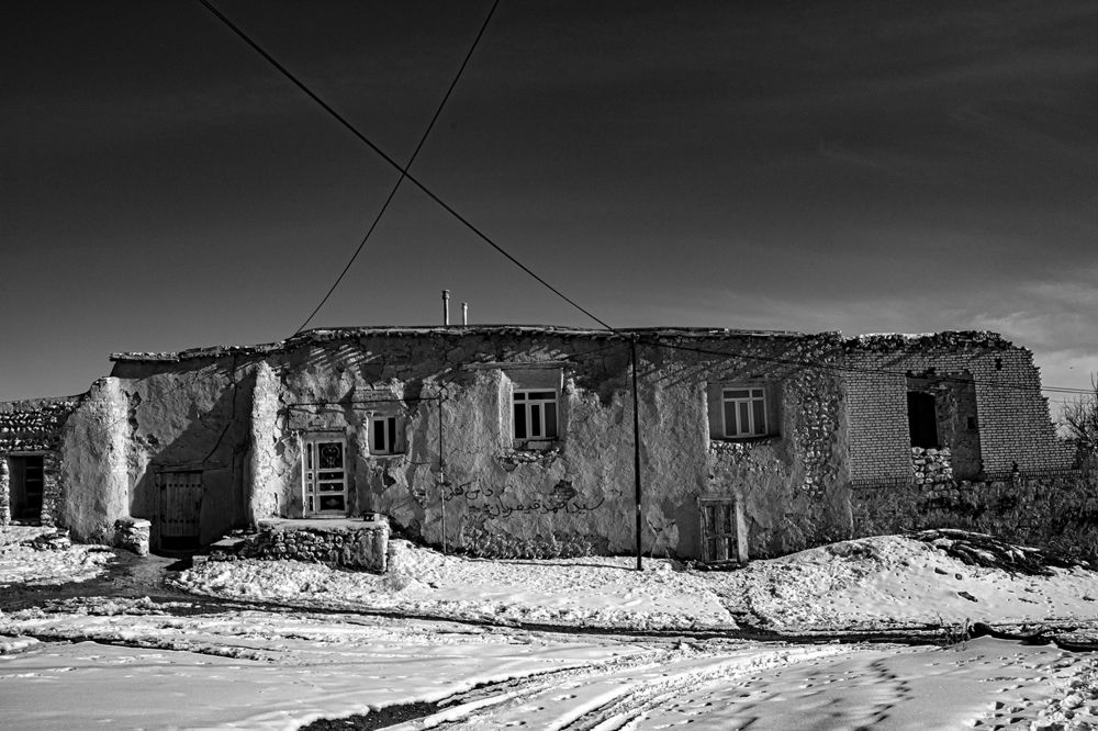 Abandoned School on a Snowy Day