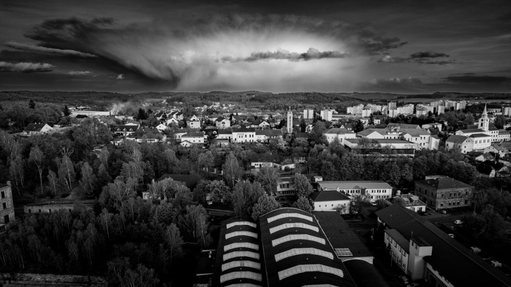 Přibram from the sky.