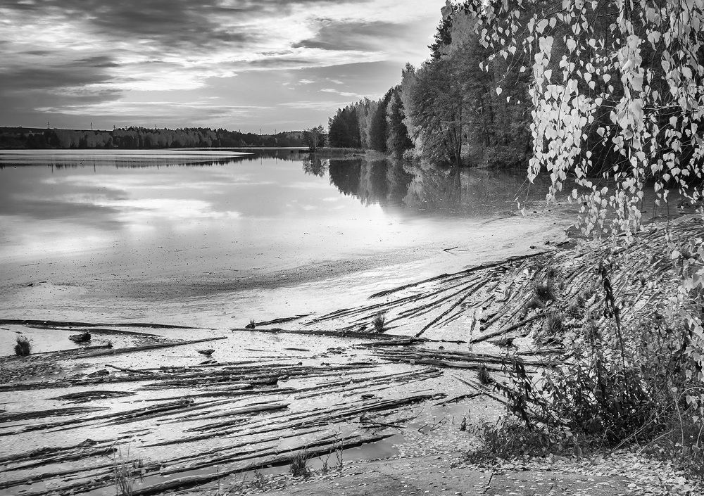 Осень на лесном озере