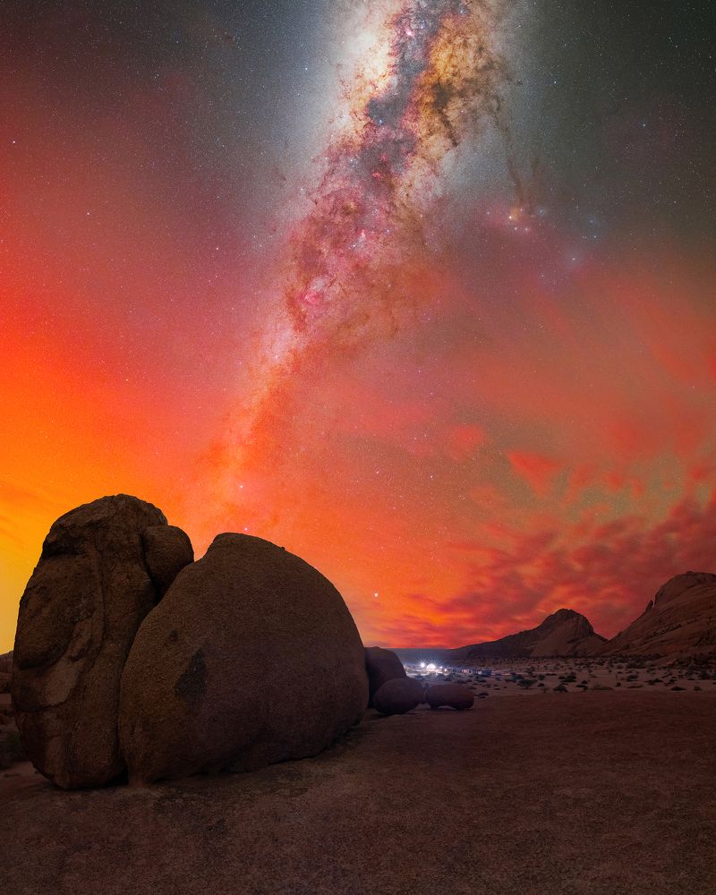 Aurora Australis over Spitzkoppe, May 2024, Namibia