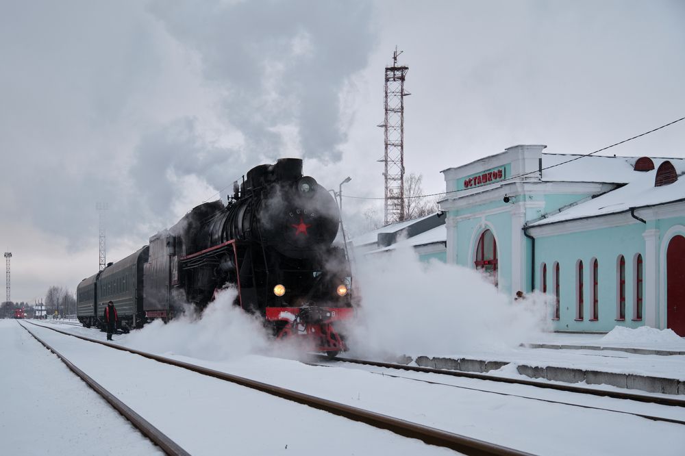 Ретропоезд в Осташкове