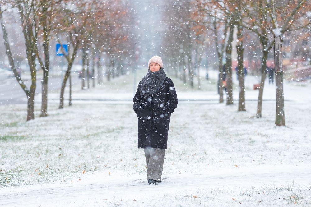 прогулка под снежинками