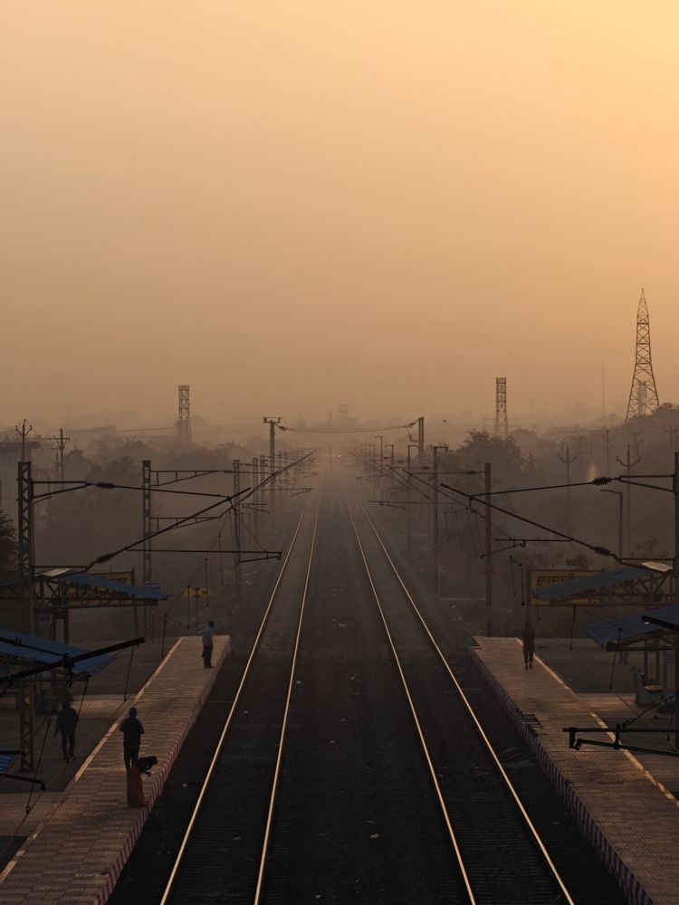 Railway Tracks at Morning