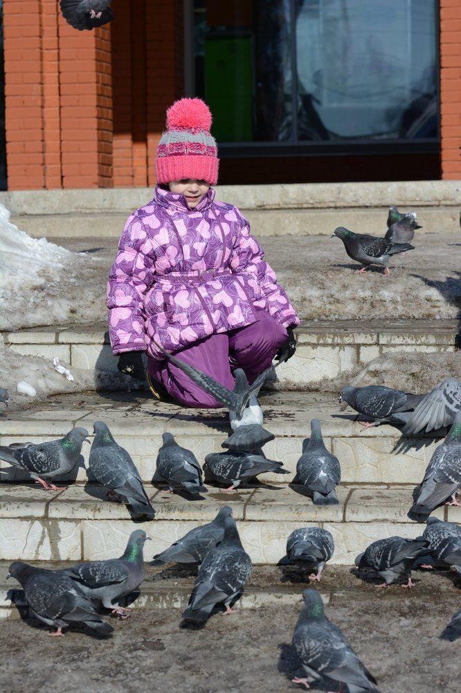 вика и голуби