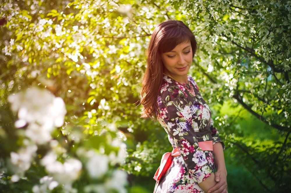 Яблони в цвету