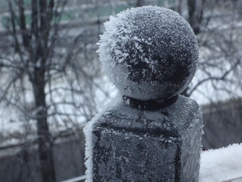 Снежинки на шаре.