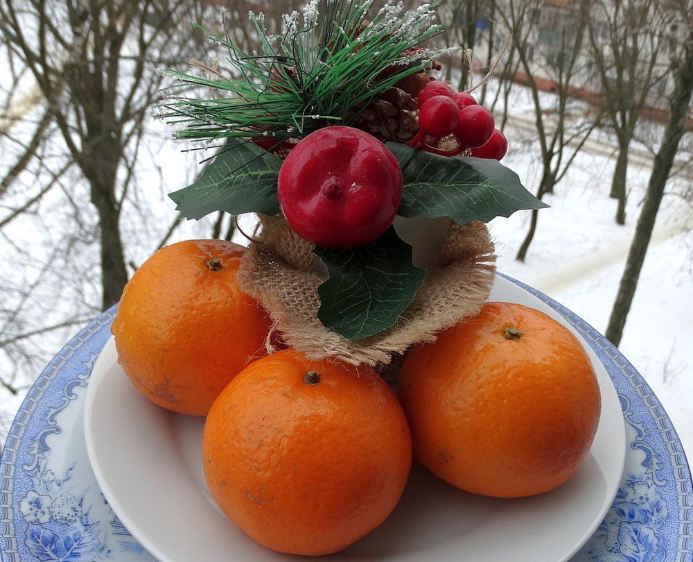 Апельсины с ёлкой