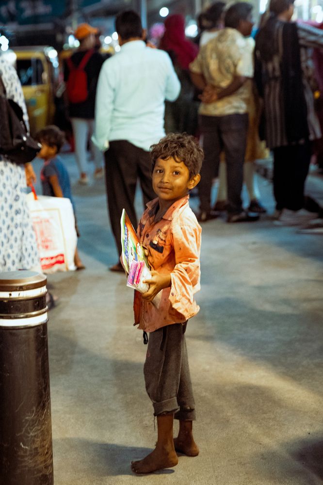The boy with story books