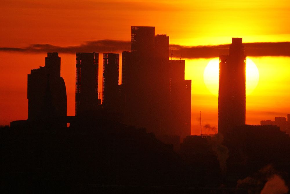 Закат над Москва-Сити