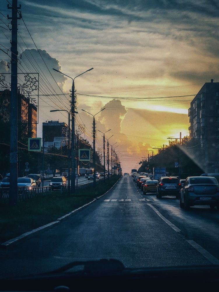 По дороге домой.