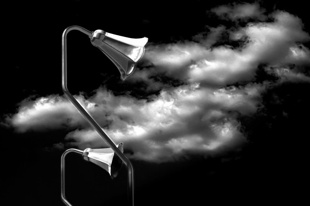 between streetlights