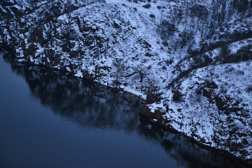 Скалы вечерней Хортицы