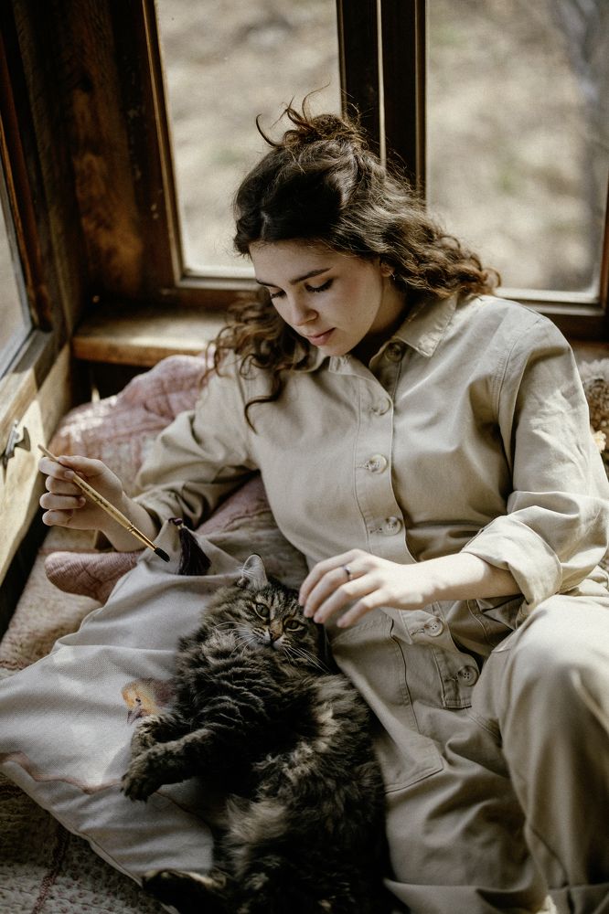 Ксюшка и кошка