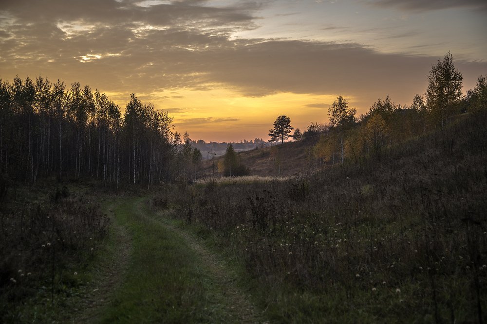 Осенний вечер в деревне