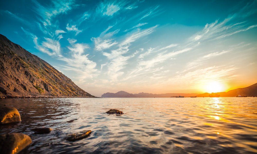 На закате...