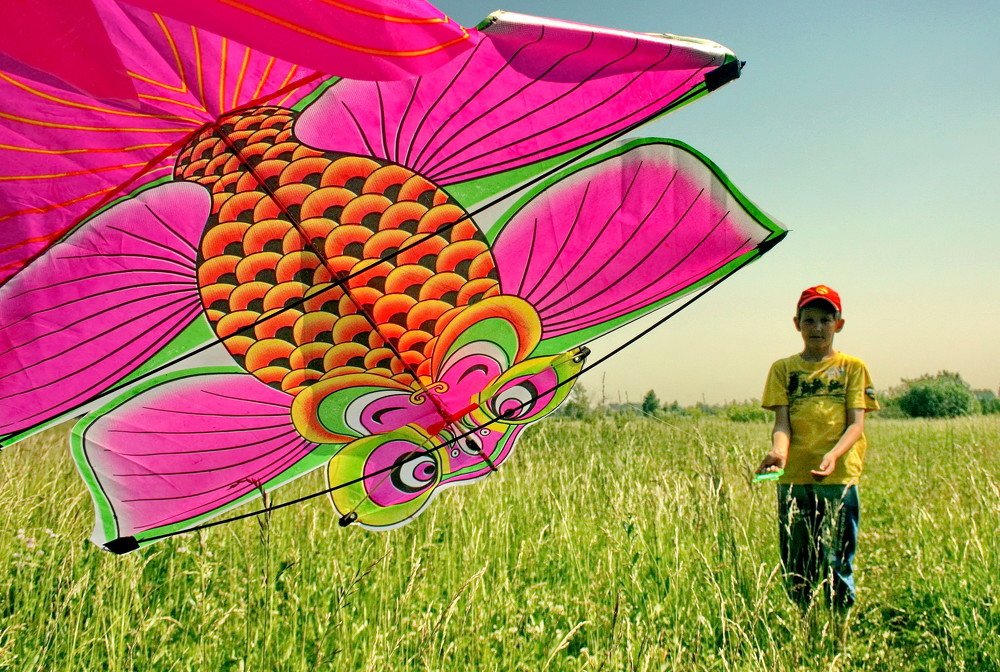 Лето-запуск змея !