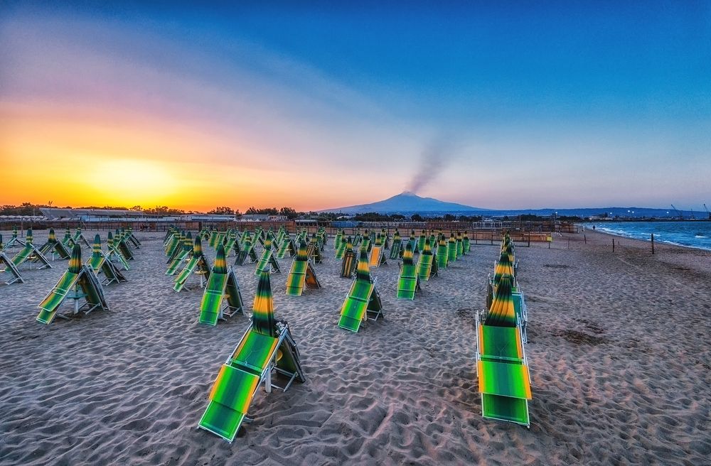 Volcano Etna Erupted